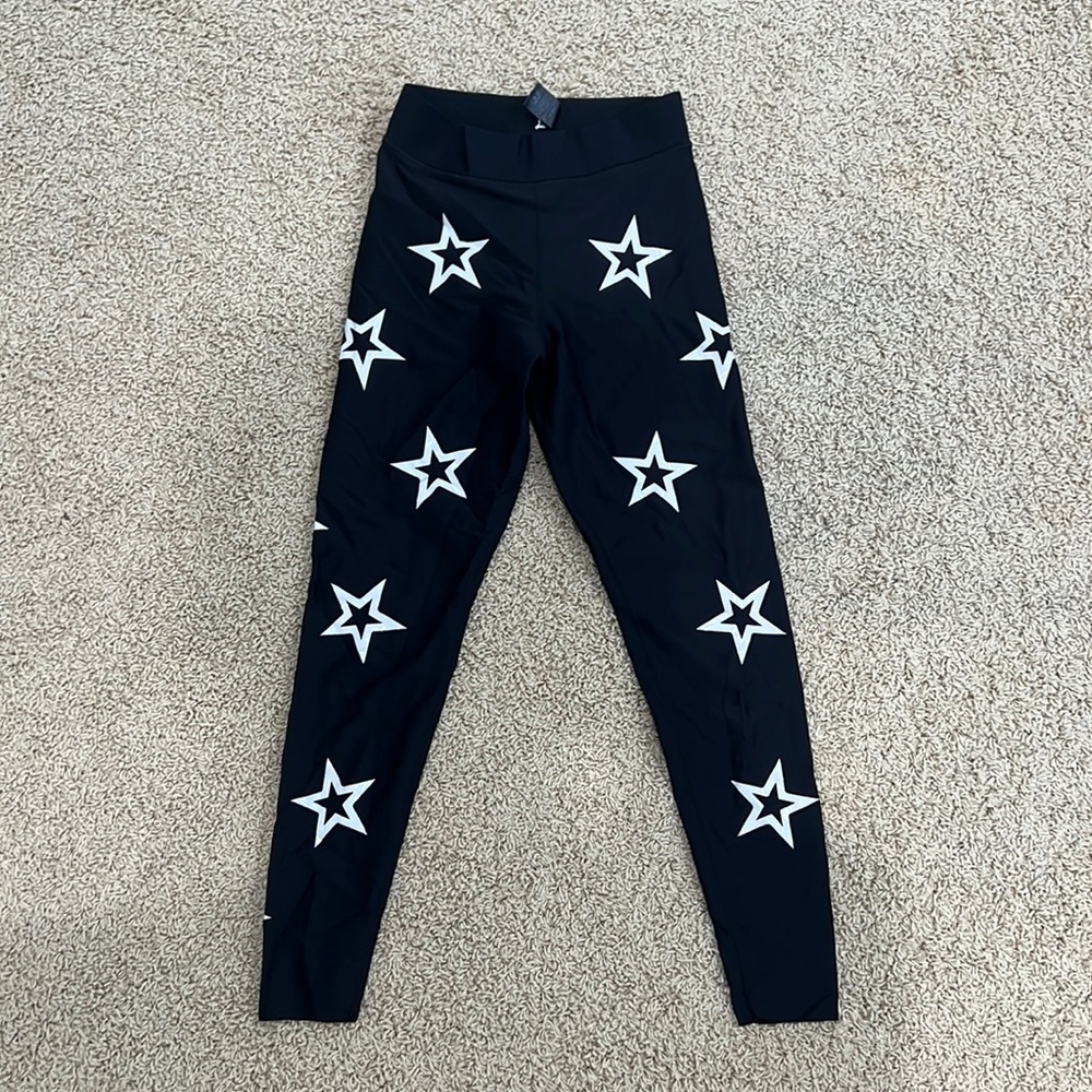 Ultracor high waisted black leggings with a stairs